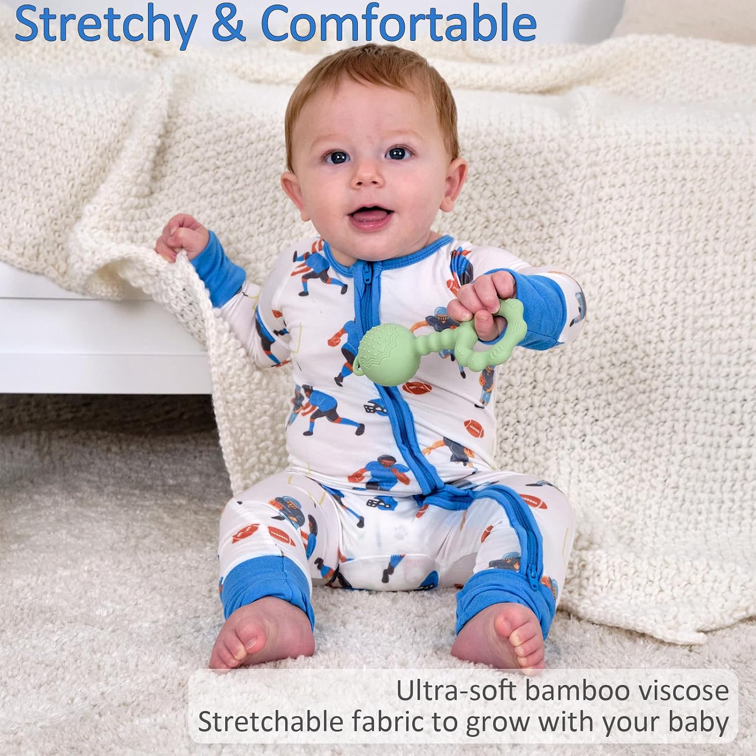 Detalle de LollyBanks Baby Pajamas in Bamboo Viscose