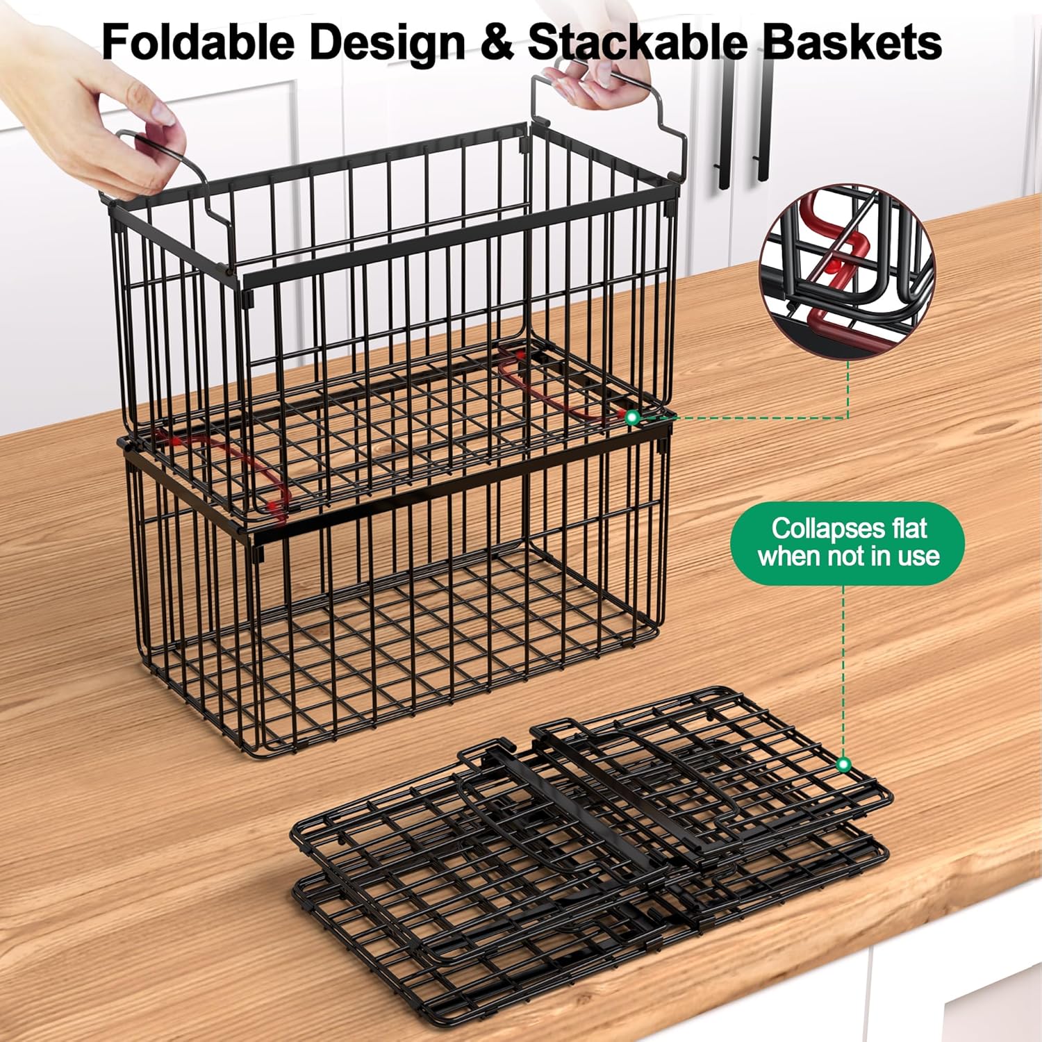 Detalle de MSERCUOR Freezer Organizer Bins 15.1 x 8 x 7 in