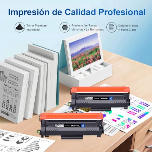 Detalle 1 de Denvoer TN-2510XL, tóner negro remanufacturado de 3000 páginas para Brother