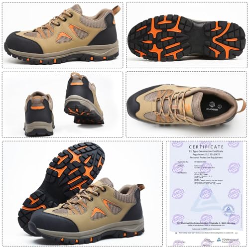 Detalle 2 de Chaussures de sécurité CYKYGGO pour hommes et femmes – légère et kaki, EU 37