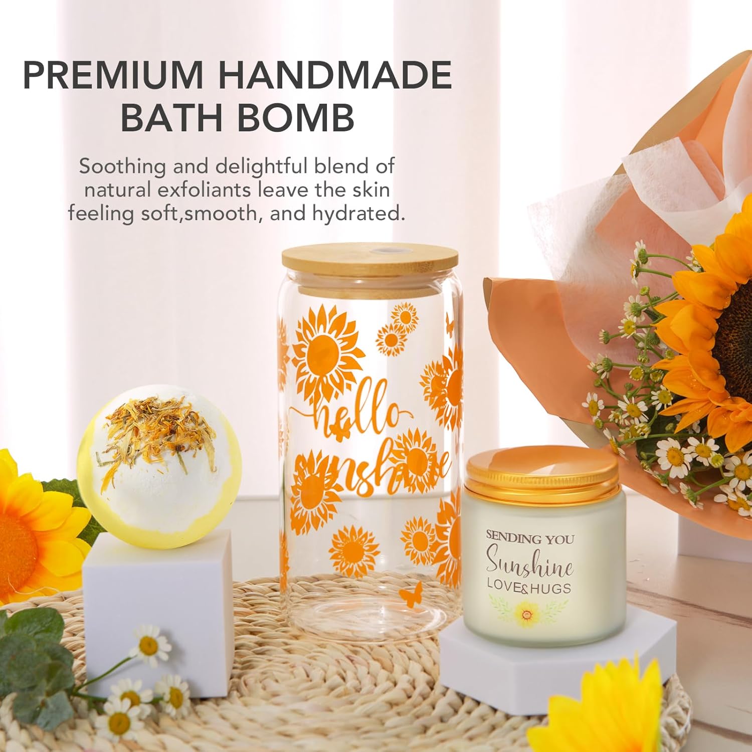 Detalle de MEIMUCUL Sonnenblumen Geschenkset 16oz 🌻
