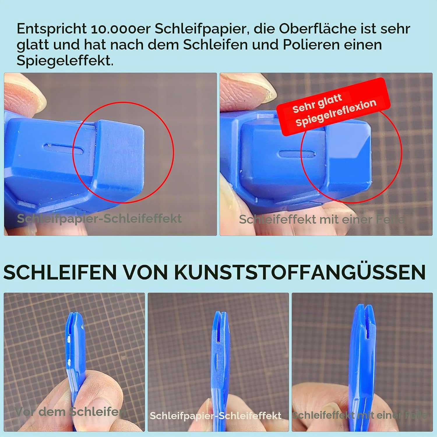 Thumbnail 2 de stedi Hobby Model Polierwerkzeuge-Set (3-teilig) für Glaspolierfeilen mit #320–400, #400–600 und #10000 Grit