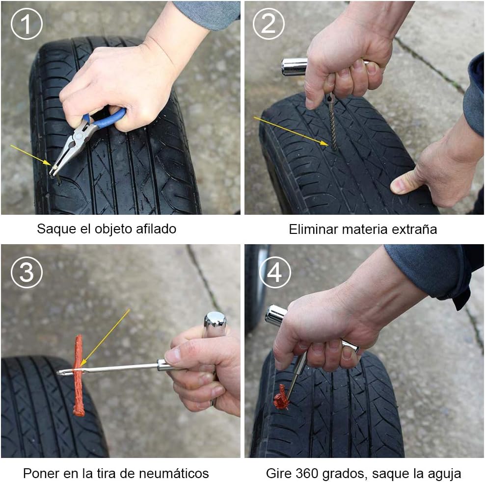 Thumbnail 4 de Faburo 35 PCS Kit repara pinchazos para coche y moto
