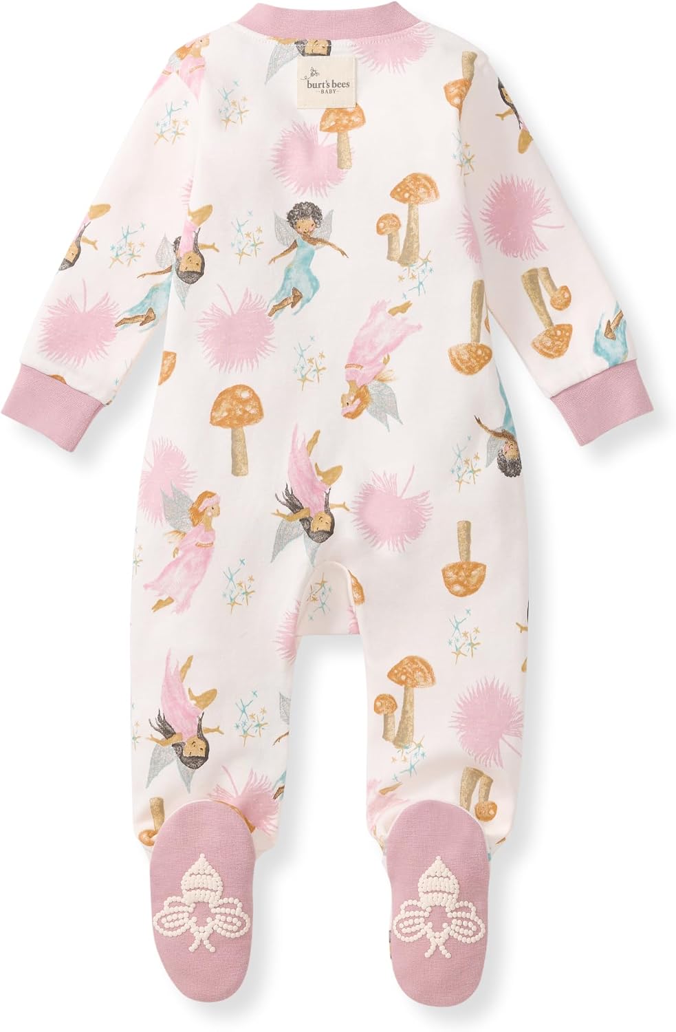 Detalle 2 de Burt's Bees Baby Girls' Organic Cotton Sleep and Play Footed Pajamas