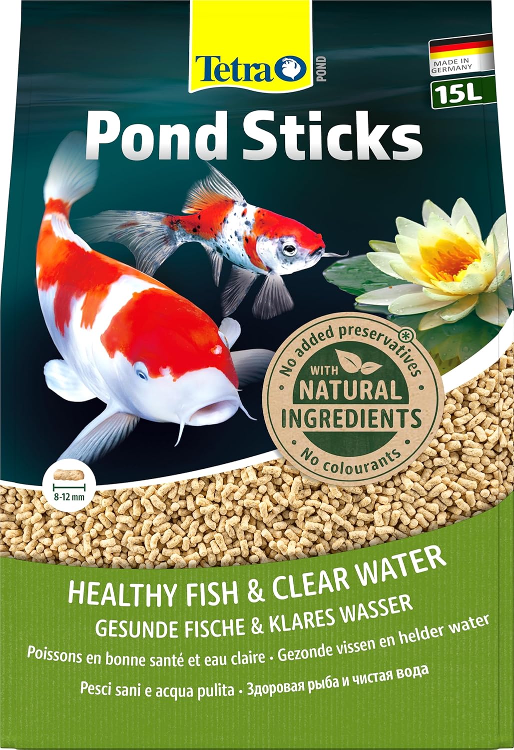 Tetra Pond Sticks: Mangime completo insticks per pesci di laghetto, 15 l