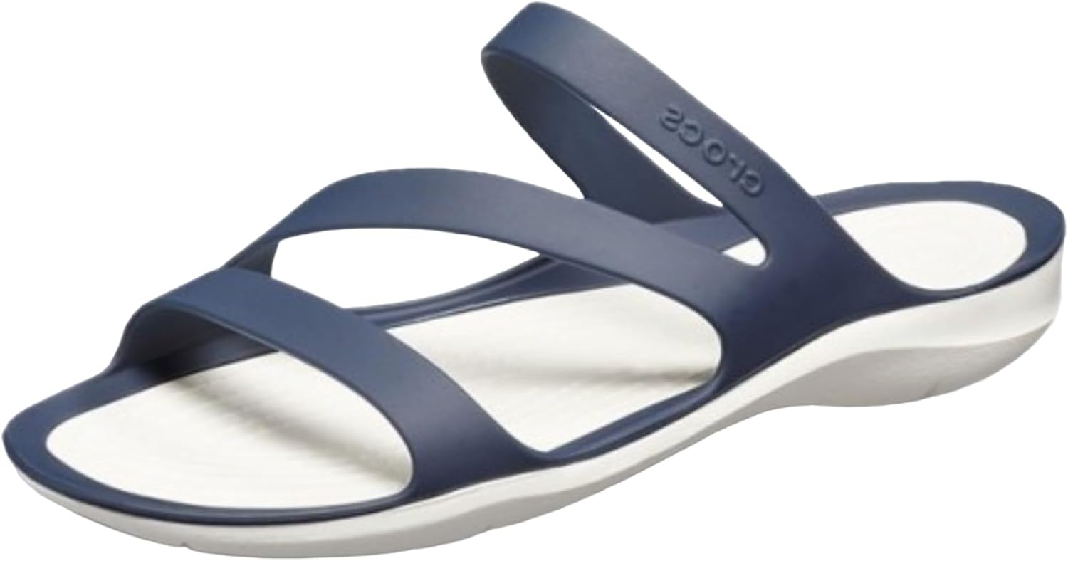 Detalle de Crocs Swiftwater Sandal W 203998462 – Wasserfeste Sandalette mit TPU-Bändern und Flex-Kerben