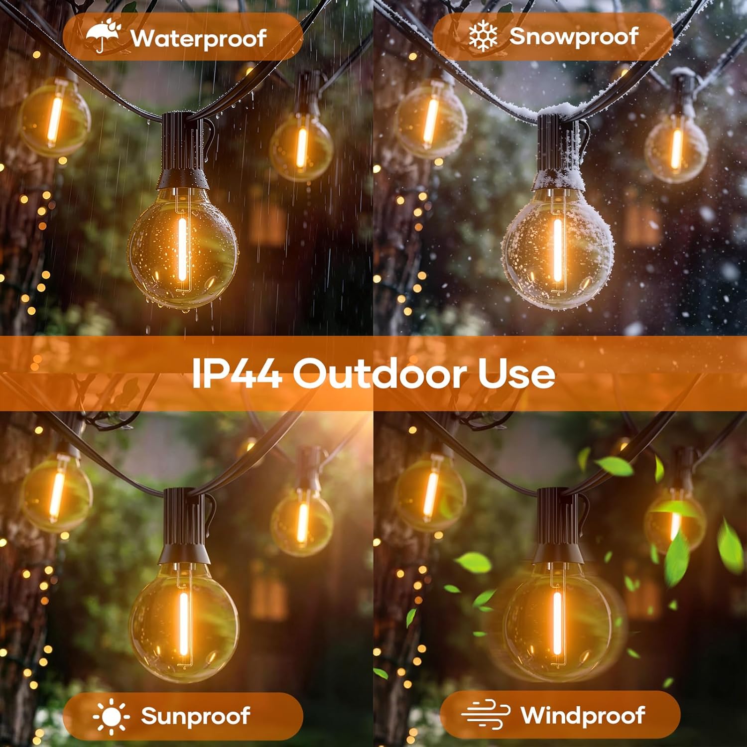 Thumbnail 2 de Hoteril Catena Luci da Esterno Giardino-30M G40: atmosfera romantica e sicurezza per esterni