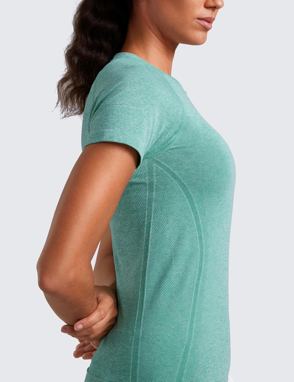 Thumbnail 3 de CRZ YOGA women’s seamless sports T-shirt – breathable short-sleeve gym and running top