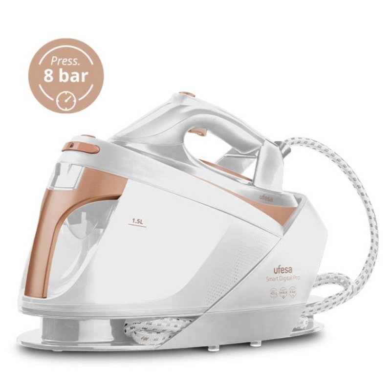 Detalle de Ufesa Smart Digital Pro 3000W 8 bares: centro de planchado para casa