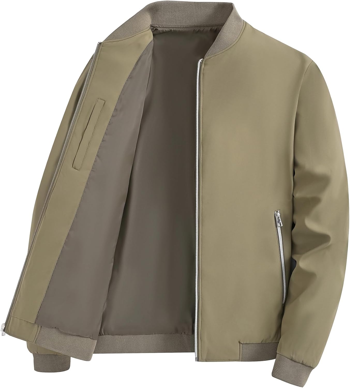 Thumbnail 4 de YuKaiChen Übergangsjacke Herren – Leichte Bomberjacke aus Softshell mit Reißverschlusstaschen