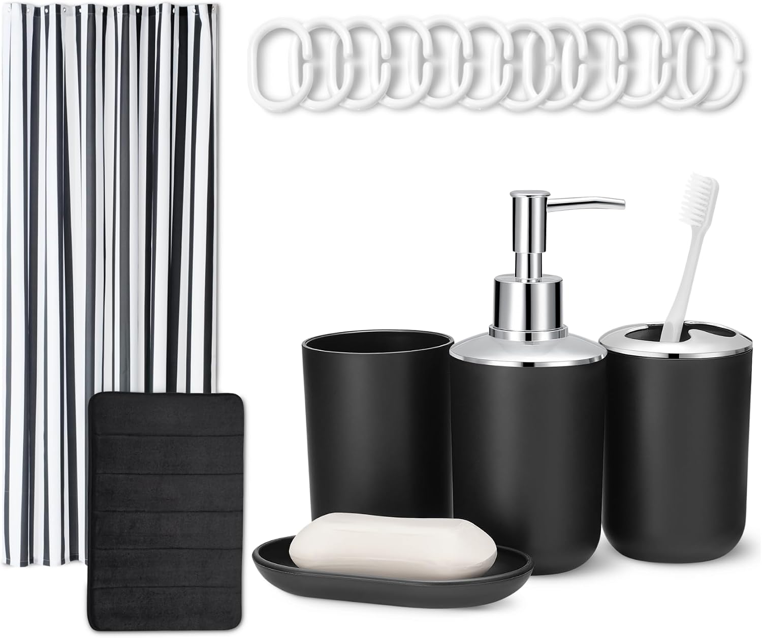 Thumbnail 5 de Amazon Basics Bathroom Accessory Set 183x183 cm