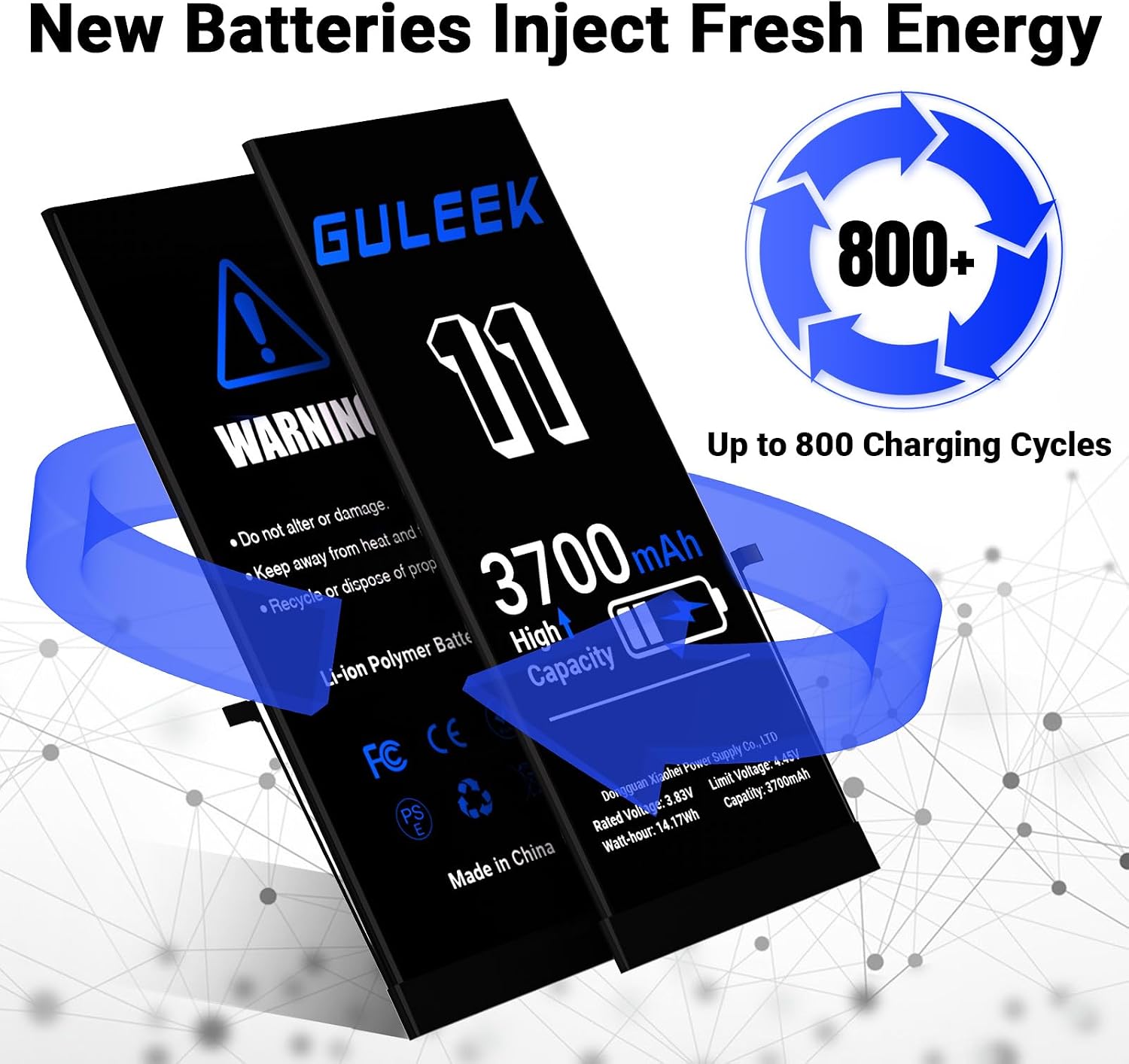 Thumbnail 4 de GULEEEK Batterie iPhone 11 3700mAh