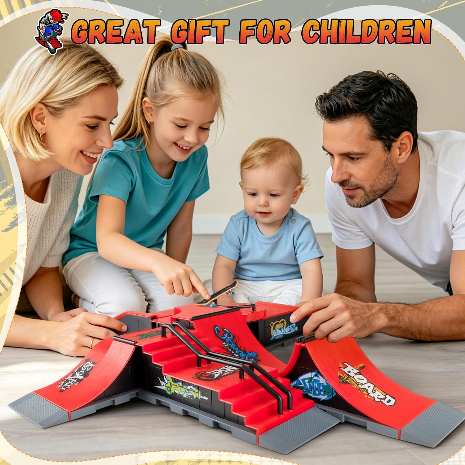 Detalle de CS COSDDI Finger Skateboard Park Set, 6-in-1