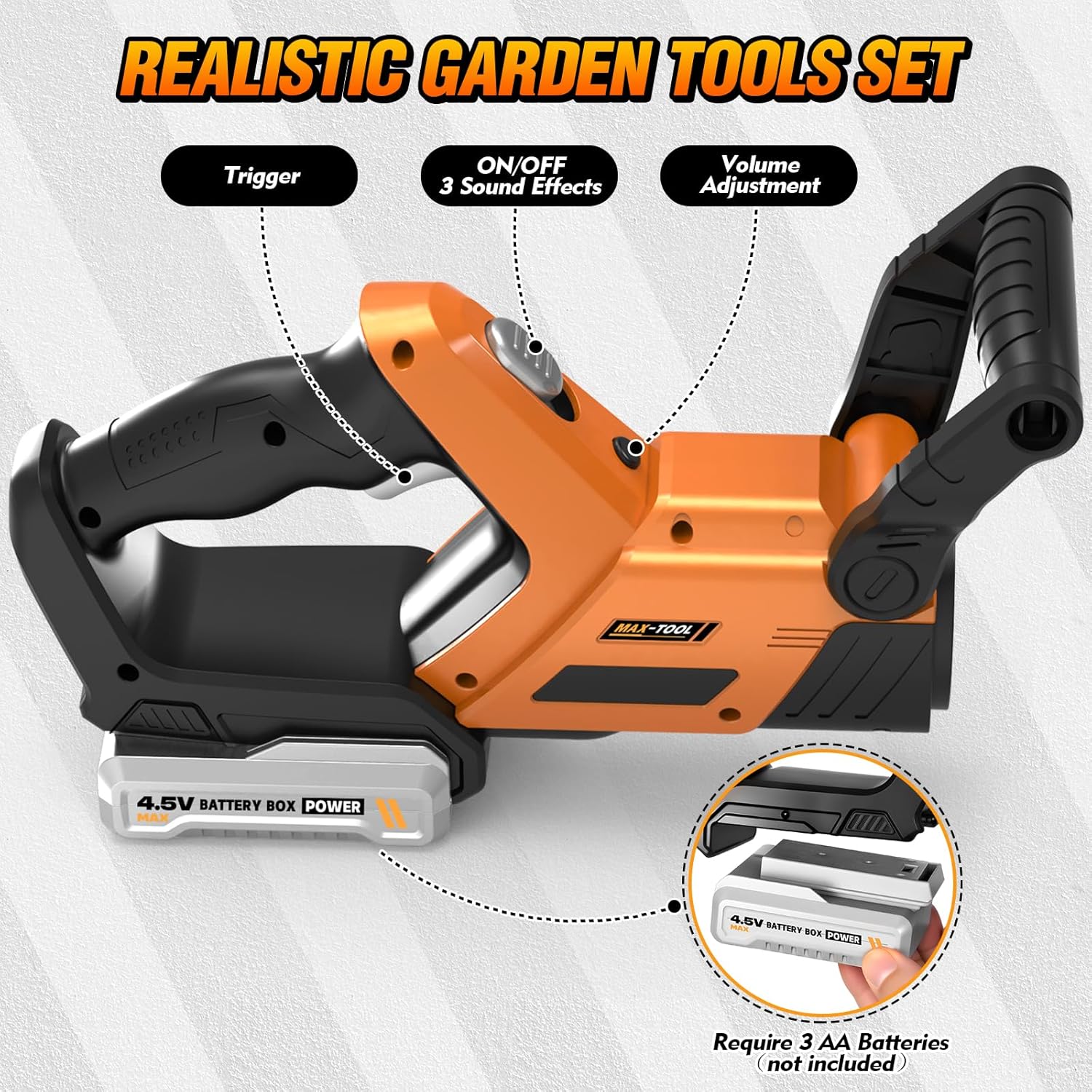 Thumbnail 6 de 3-IN-1 Kids Garden Tools with Lights and Sounds — Weed Wacker, Leaf Blower & Hedge Trimmer Toy