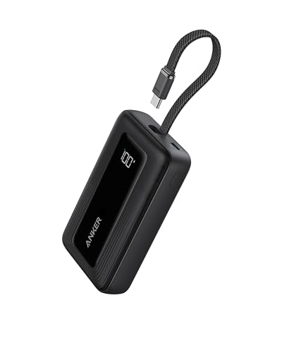 Detalle de Anker Zolo Powerbank 20000mAh, 30W Max mit integriertem USB-C-Kabel