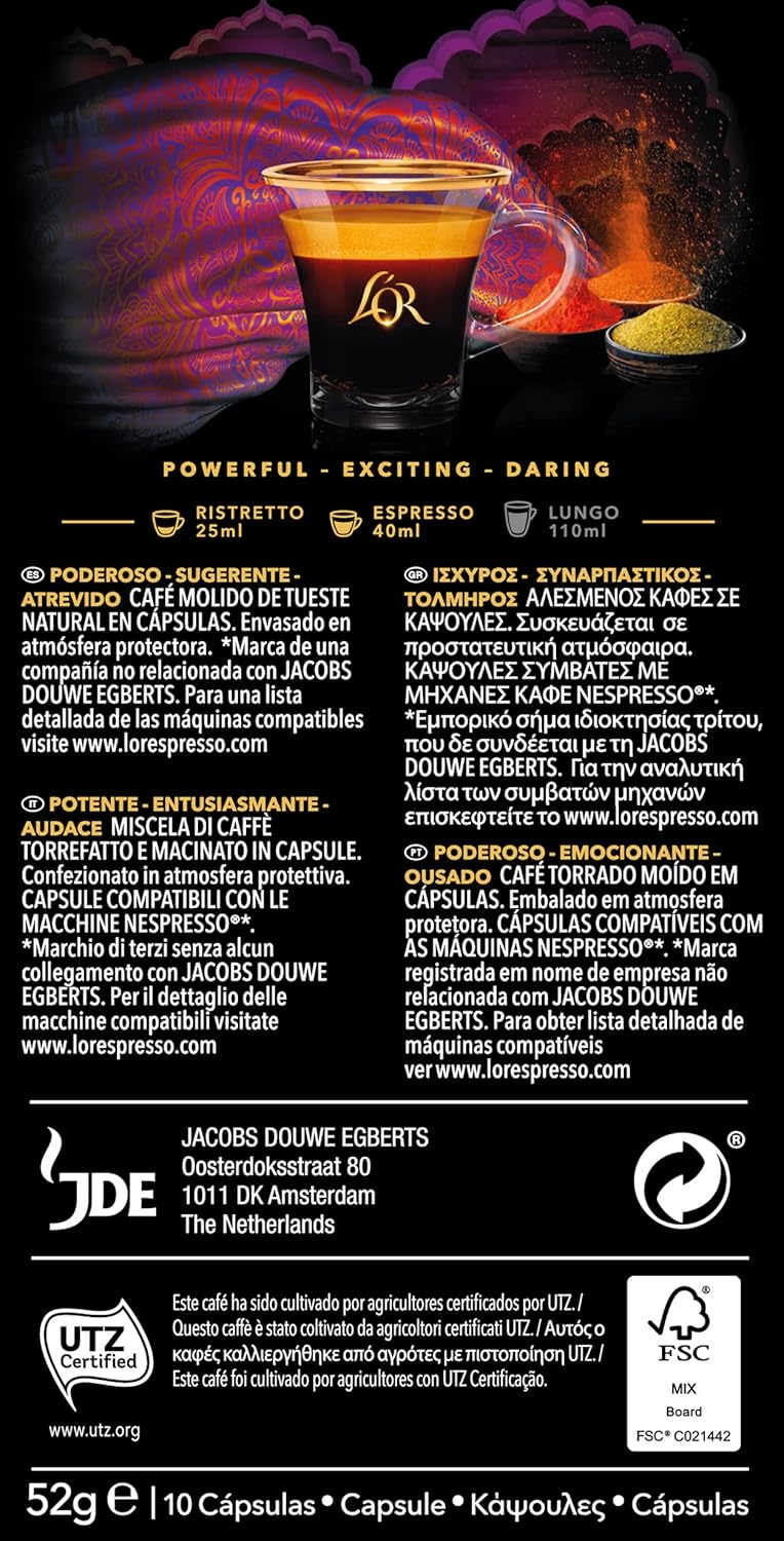 Thumbnail 1 de L'OR Espresso Cápsulas India Orígenes ☕ 200 Compatibles Nespresso