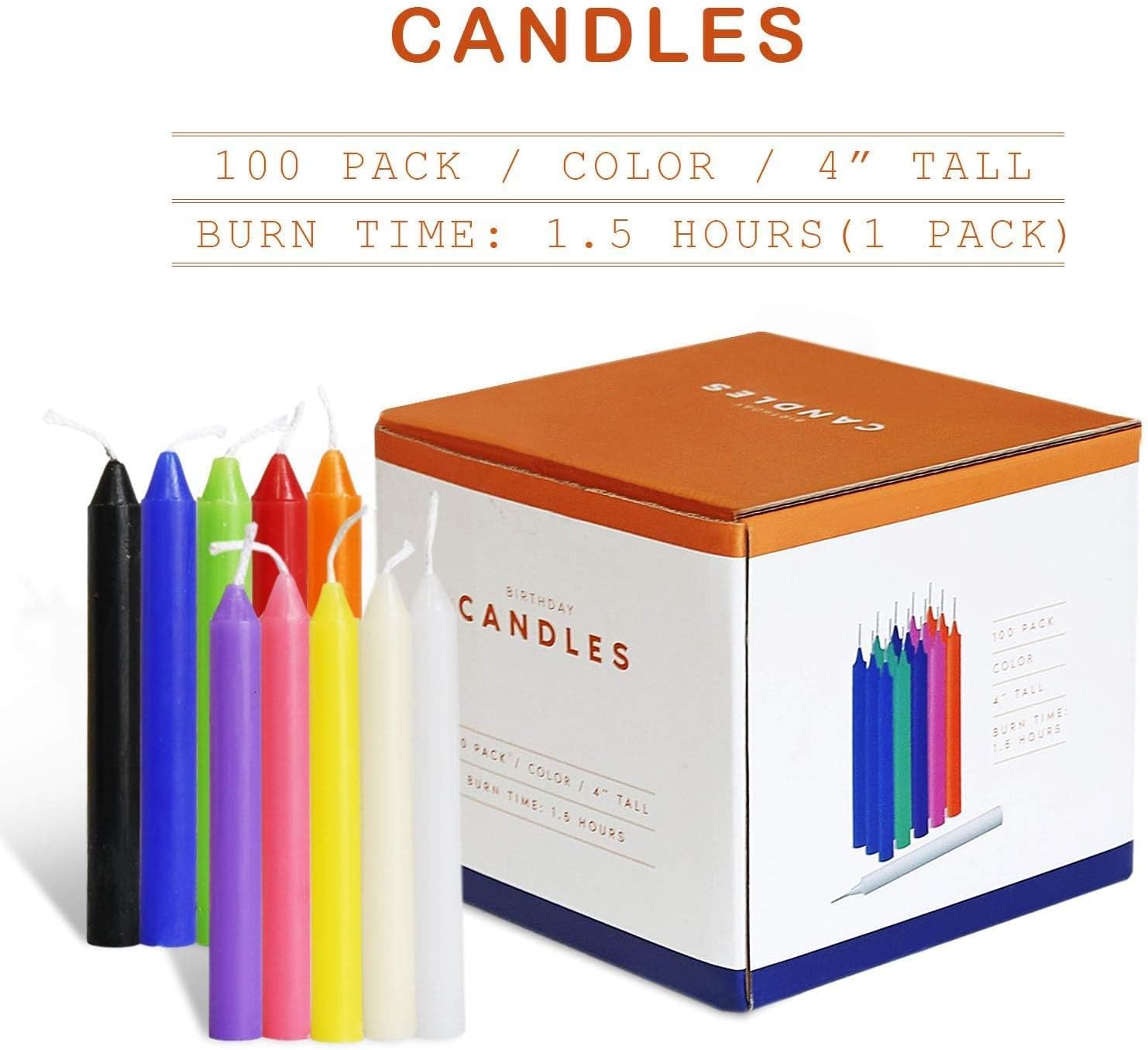 Thumbnail 4 de Grcdoyvl 4" Unscented Taper Candle Set of 100 🕯