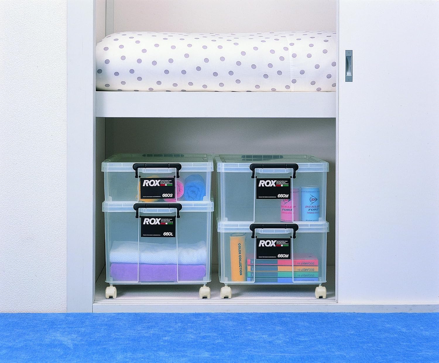 Detalle de 天馬 ロックス 530L 収納ケース 46L・幅39×奥行53×高さ32cm クリア