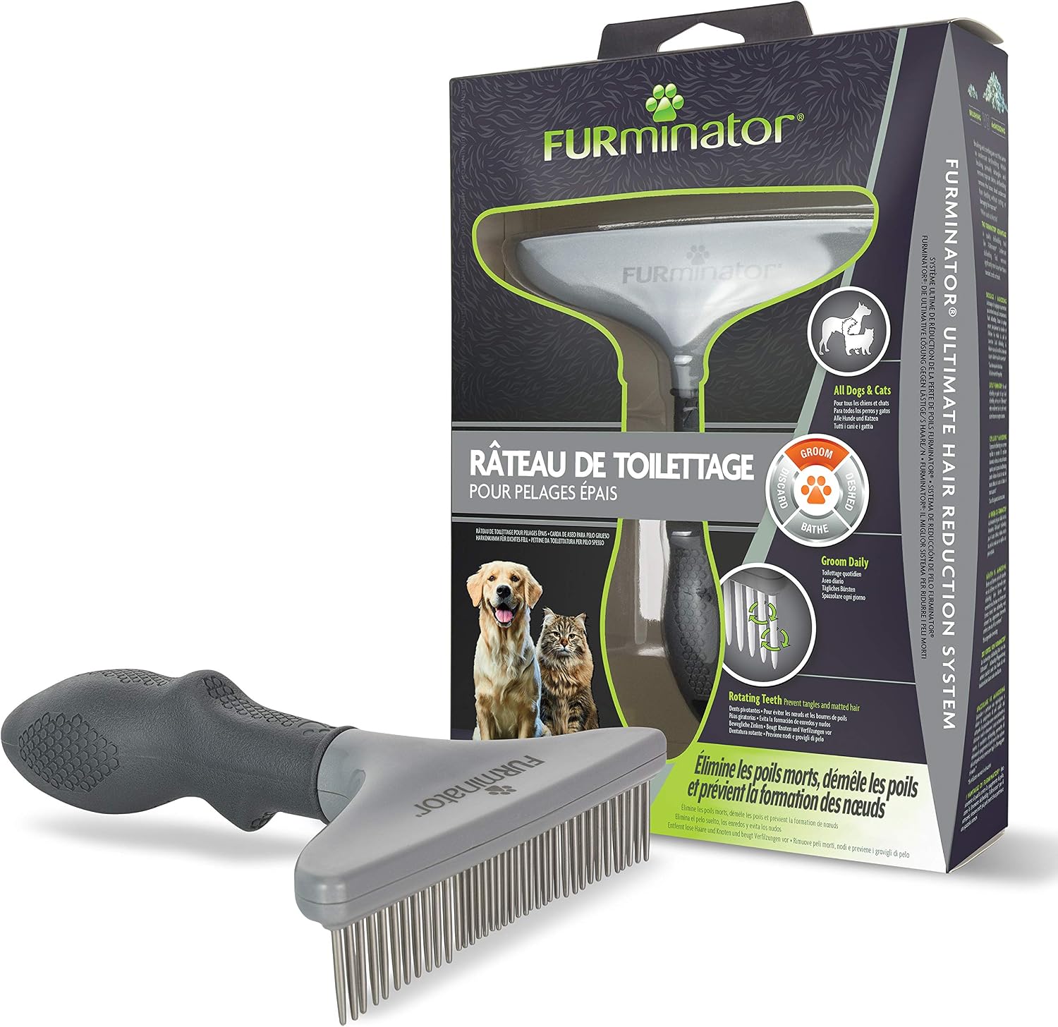 Detalle de Furminator Râteau – Peigne de démêlage pour chien et chat
