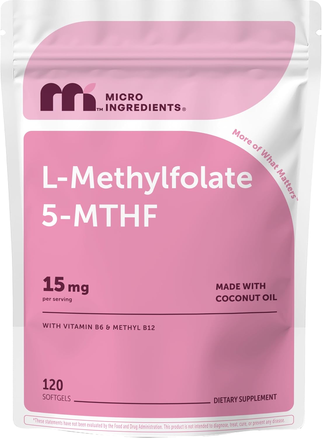 Detalle 2 de Micro Ingredients Methylfolate Softgels, 240 Count