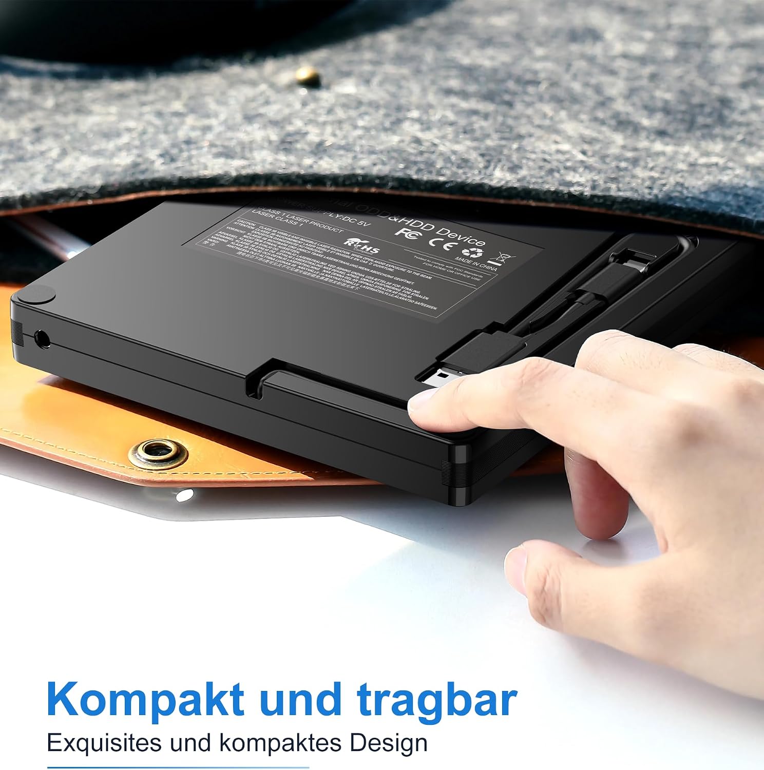 Thumbnail 4 de Umaniy Externes CD DVD Laufwerk USB‑3.0 & USB‑C 📀