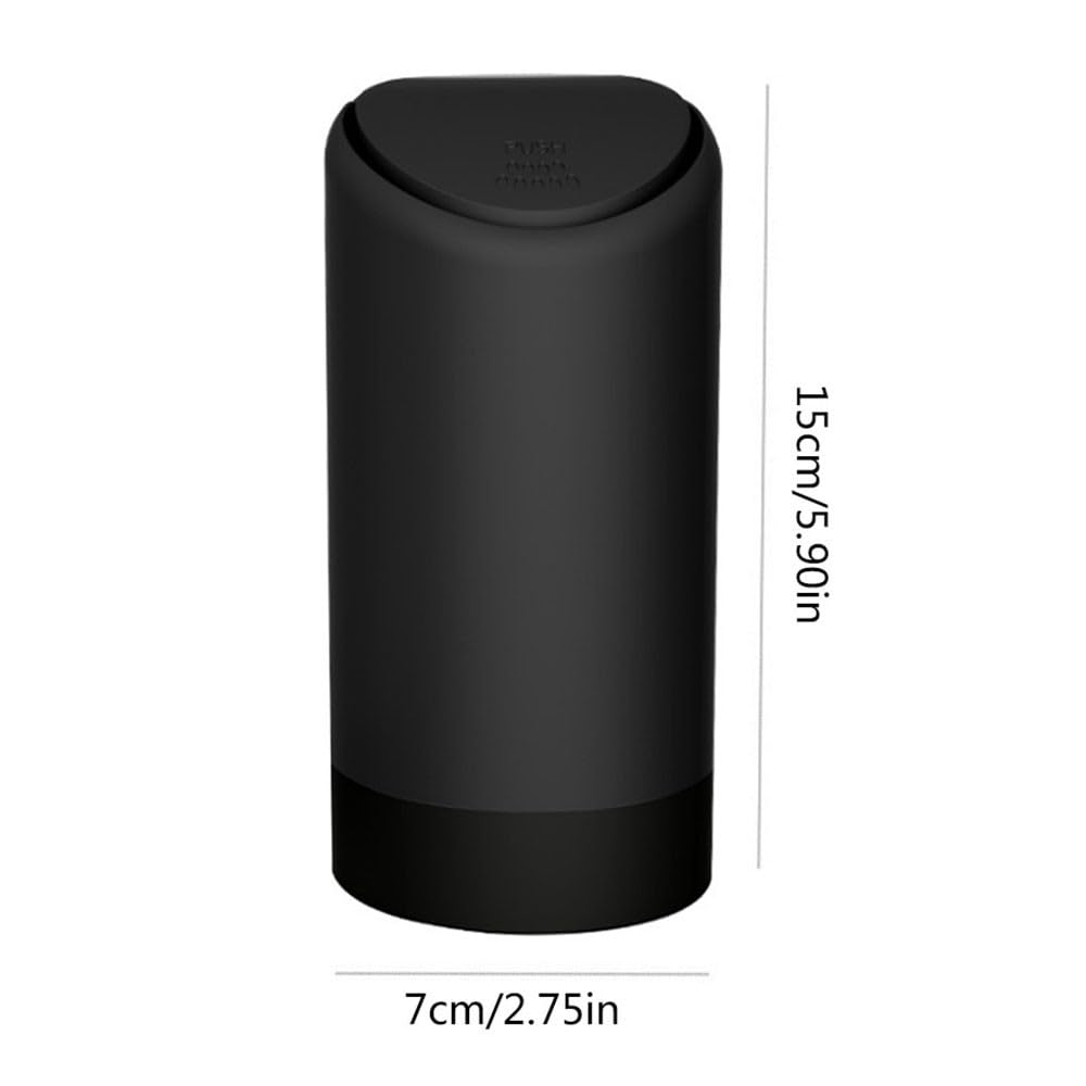 Detalle de AILOVA Mini Car Trash Can with Lid: Portable Silicone Bin for a Neat Car Interior