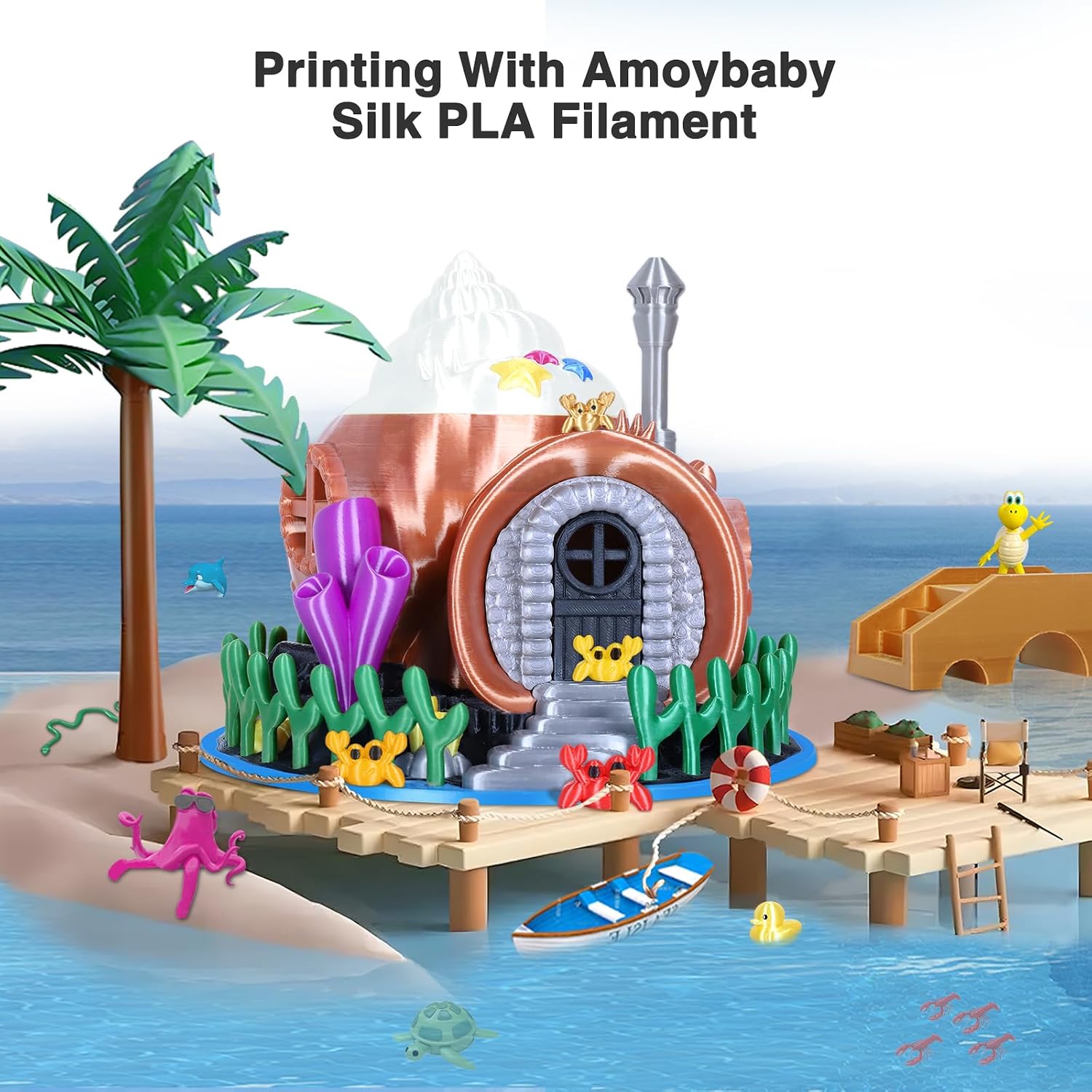 Detalle de Amoybaby Silk PLA Filament 1.75mm