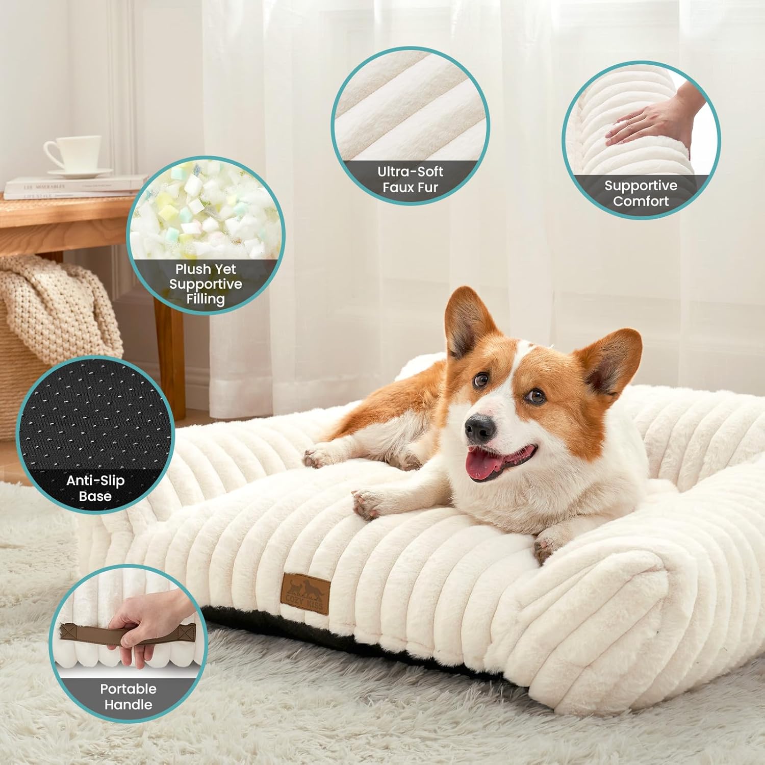 Detalle 2 de COZY KISS Katzenbett 65x44x30 cm