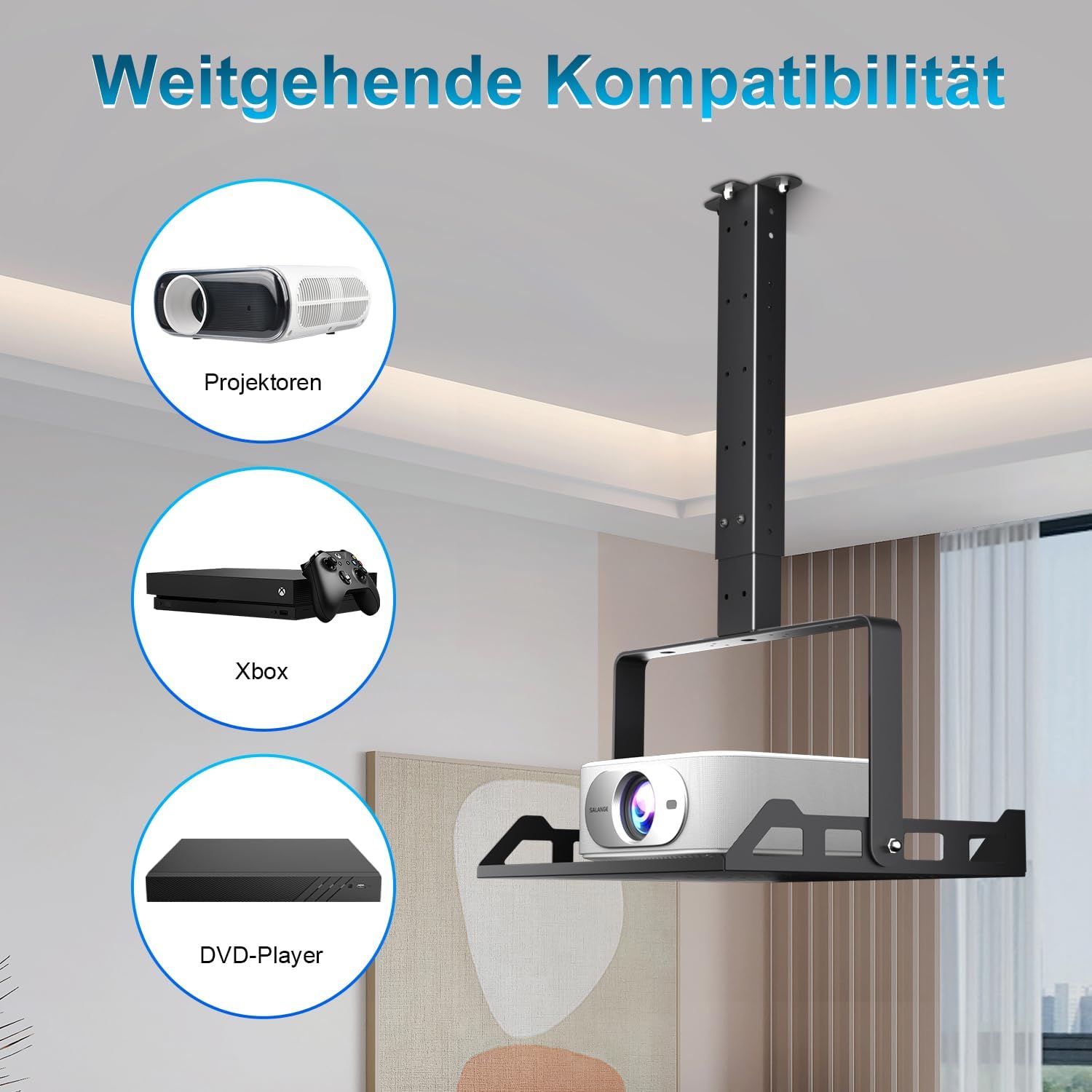Thumbnail 6 de Salange Beamer Deckenhalterung Höhenverstellbar 10 kg