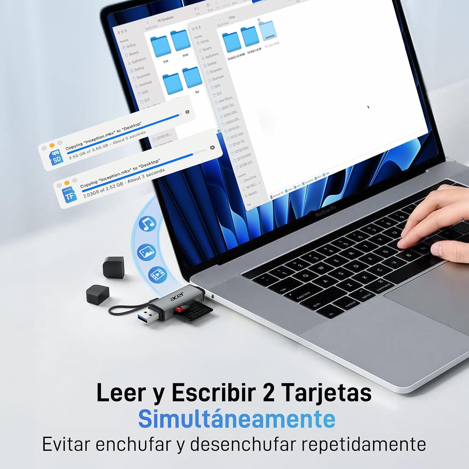 Detalle 2 de acer Lector SD/Micro SD USB C 2 en 1