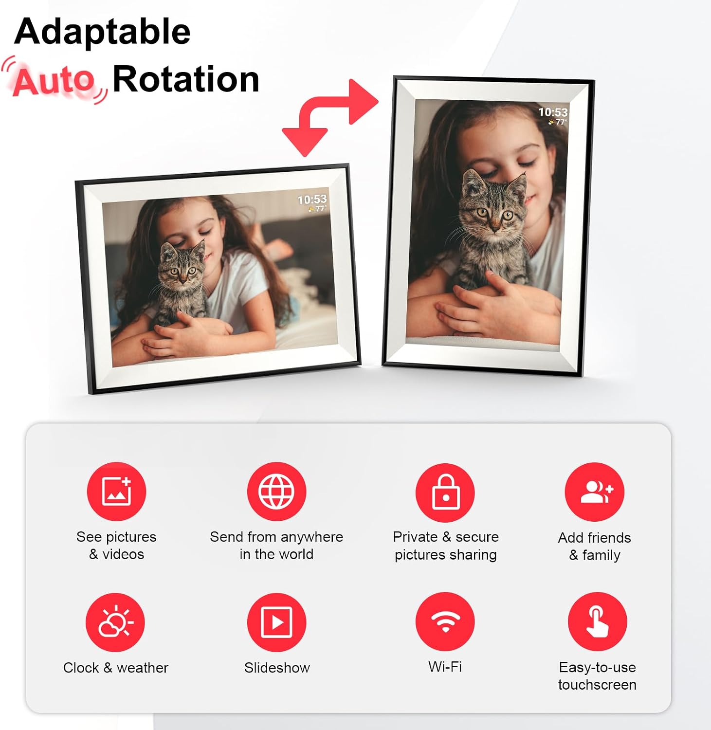 Detalle 2 de Hesmor Frameo 10.1 Inch Digital Photo Frame