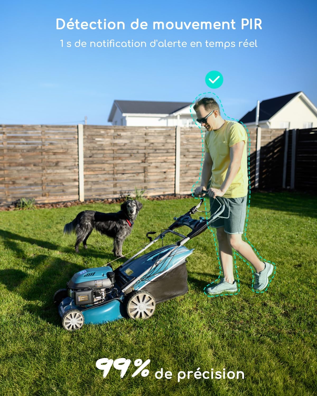 Detalle 2 de COOAU 2K Camera Surveillance WiFi Extérieure Sans Fil — Caméra Solaire 3MP
