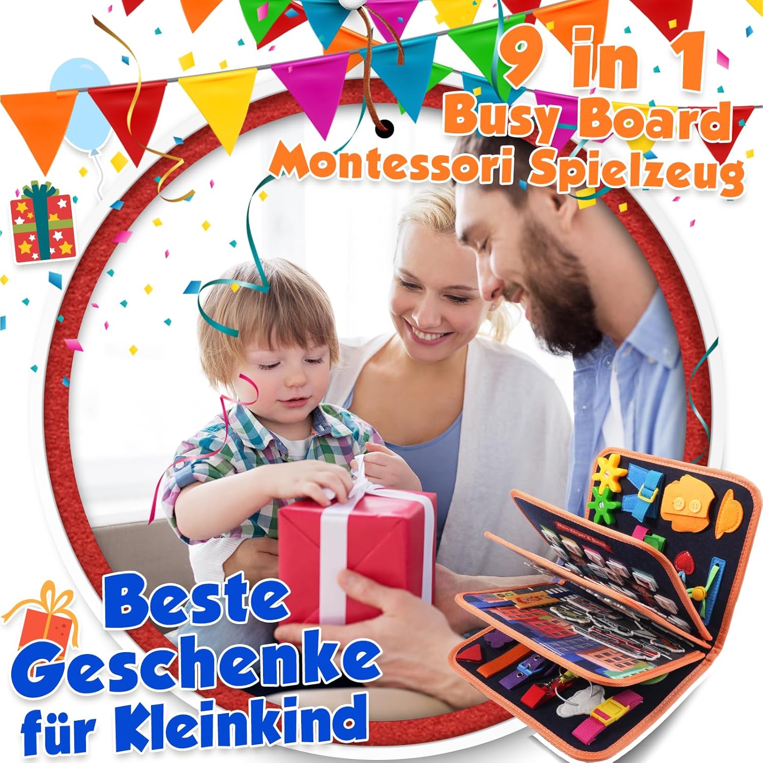 Detalle de ZOOI Busy Board Montessori Spielzeug ab 1 Jahr