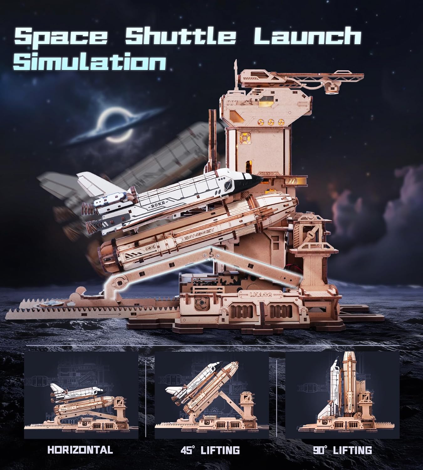 Detalle de ROKR Space Shuttle Model 1:420 scale collectible kit 🧩