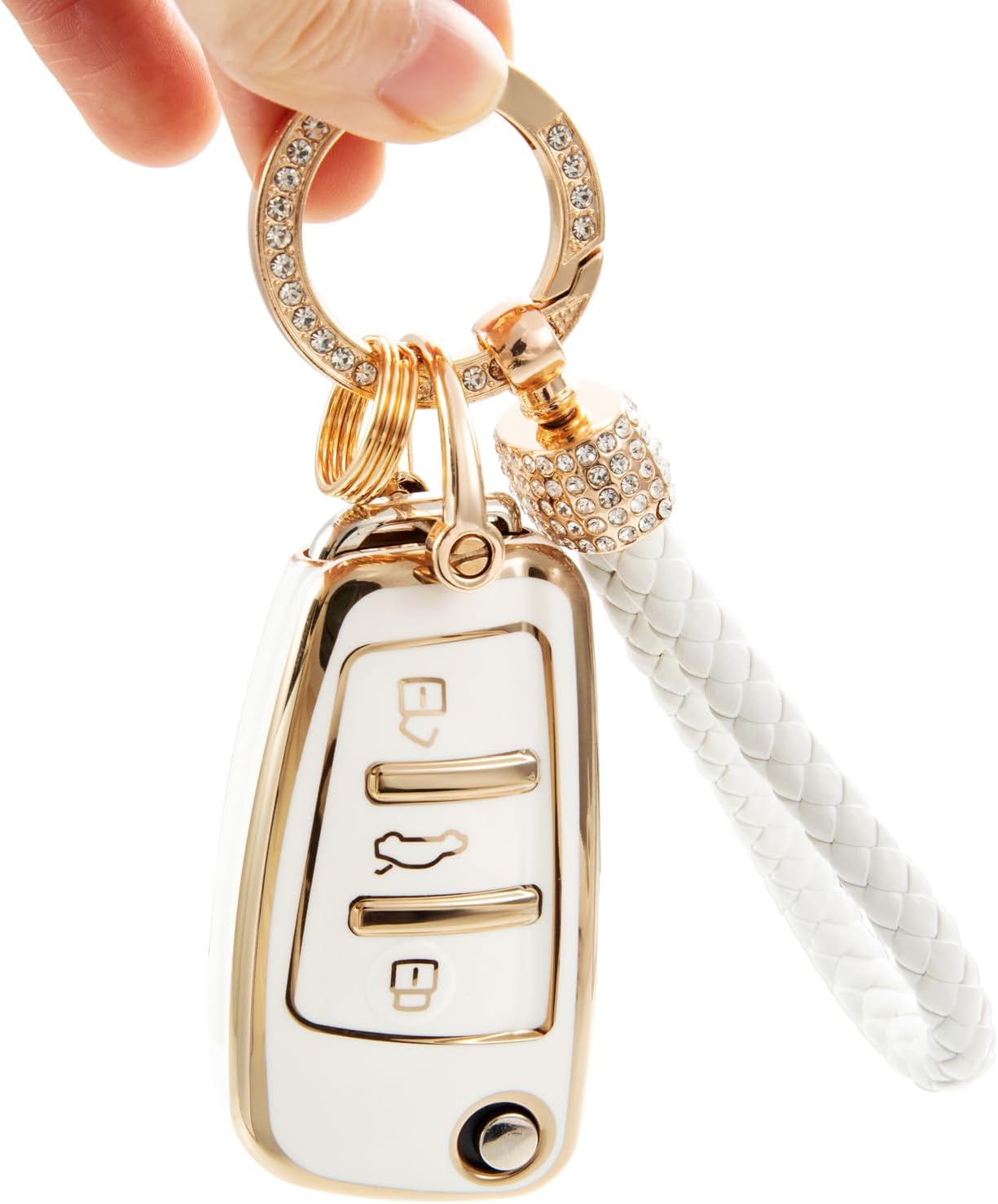 Detalle de Car Key Cover Protection for Audi – Soft TPU Fob Case with Lanyard