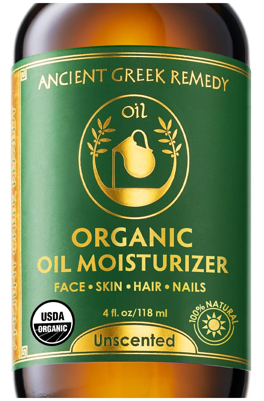 Detalle de Ancient Greek Remedy Face Oil for Dry Skin (Organic, Unscented) — Jojoba, Rosehip, Almond & Vitamin E, 4 oz