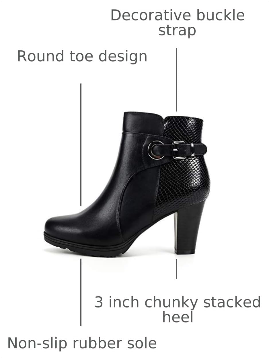 Detalle de mysoft Women's Ankle Boots, 3-Inch Heel