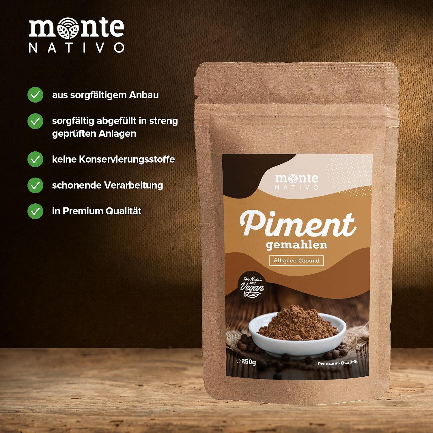 Detalle de Piment gemahlen Monte Nativo (250 g) – Würzpulver für Kochen und Backen