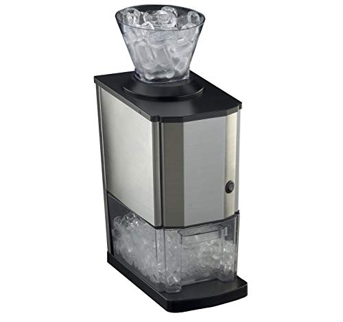 Detalle de RGV Mojito Junior: Spaccaghiaccio Elettrico 80W in Acciaio Inox, 20 kg/h, contenitore estraibile e imbuto amovibile