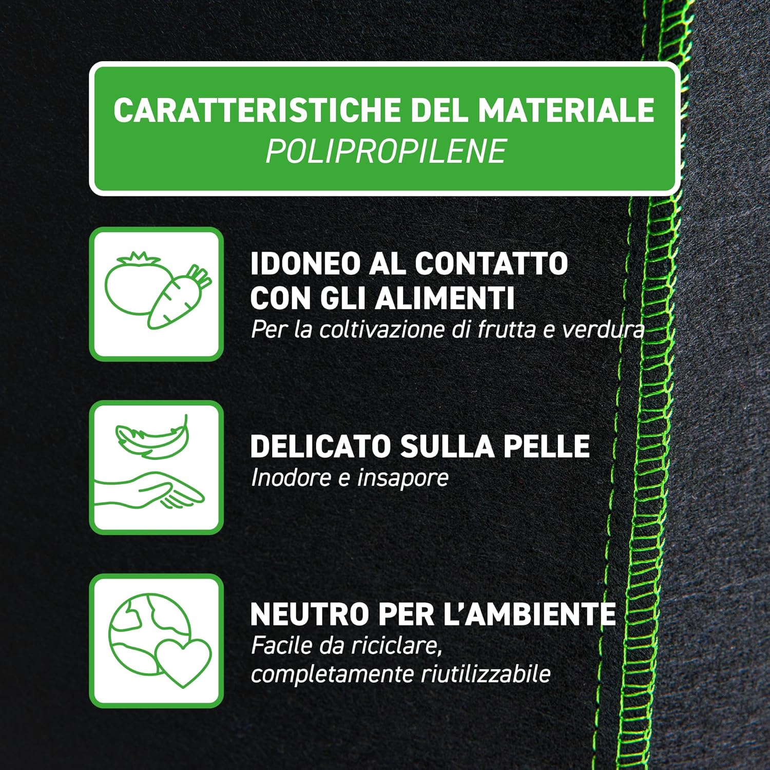 Thumbnail 2 de GardenMate set di 3 sacchi da coltivazione in tessuto non tessuto GREENLINE da 60 L (Ø 45,5 cm, H 40 cm)