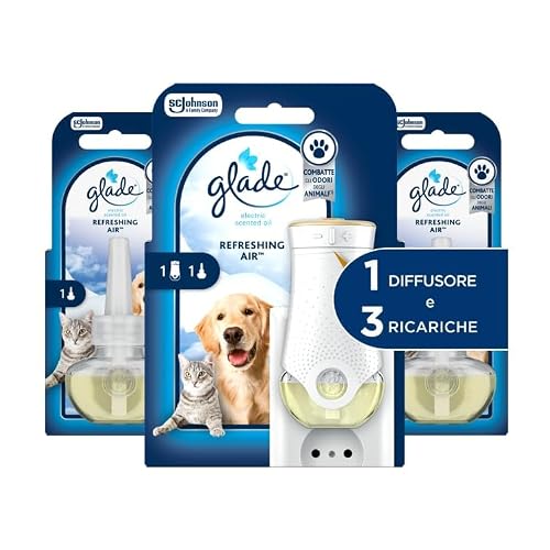 Detalle de Glade Deodorante per Ambienti Fragranza Refreshing Air – 1 Base + 3x20 ml