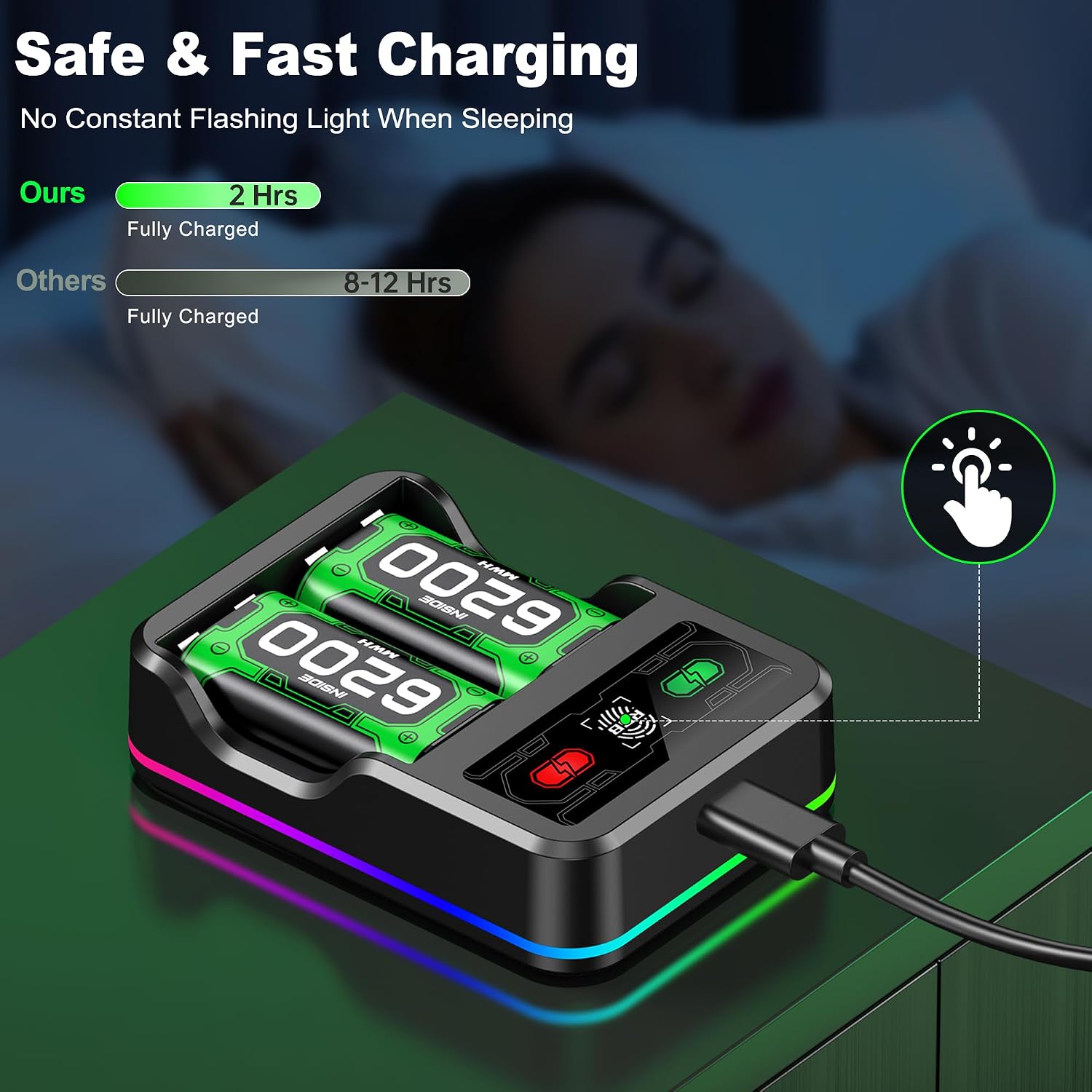 Thumbnail 2 de 2x6200mWh Xbox Series X|S Controller Battery Pack with Charging Dock