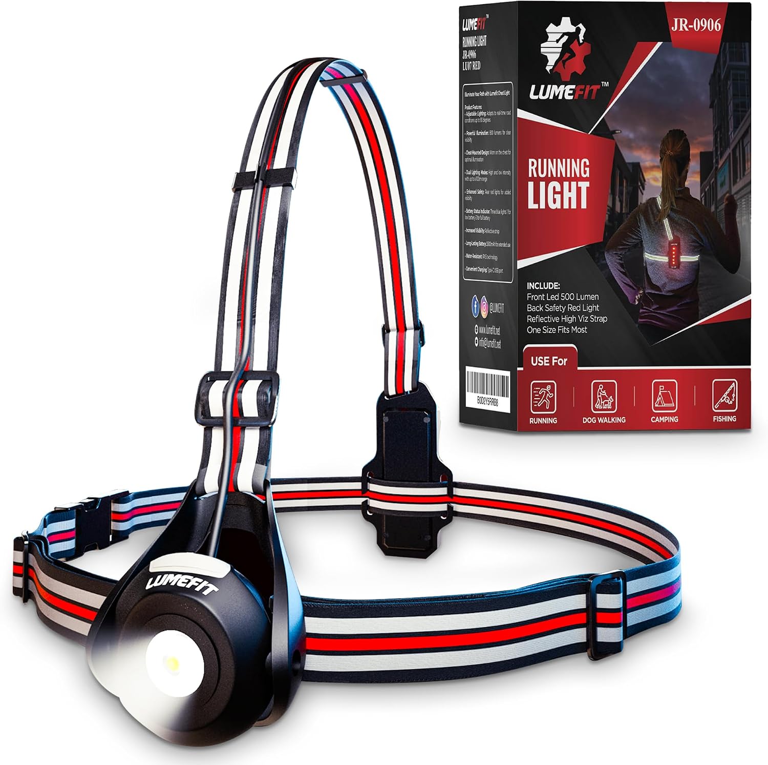 Detalle de LUMEFIT Run Light running lights 500 lumen
