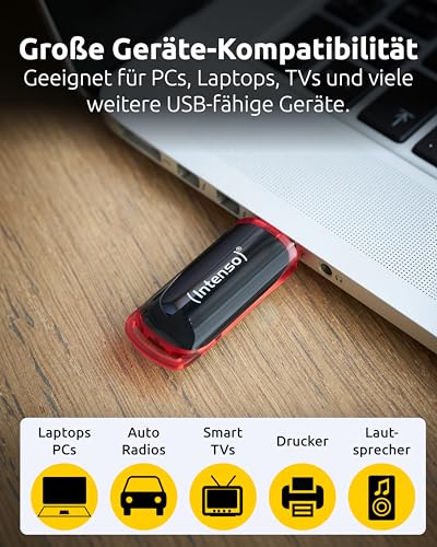 Detalle de Intenso 3511480 – Memoria USB 32 GB (USB 2.0, lectura 28 MB/s, escritura 6,5 MB/s)