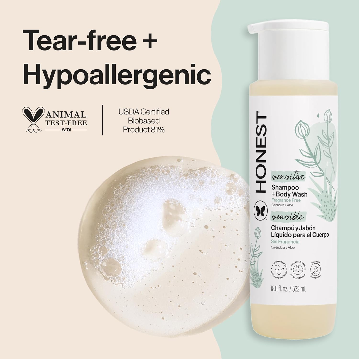 Thumbnail 1 de The Honest Company 2-in-1 Cleansing Shampoo 18 fl oz