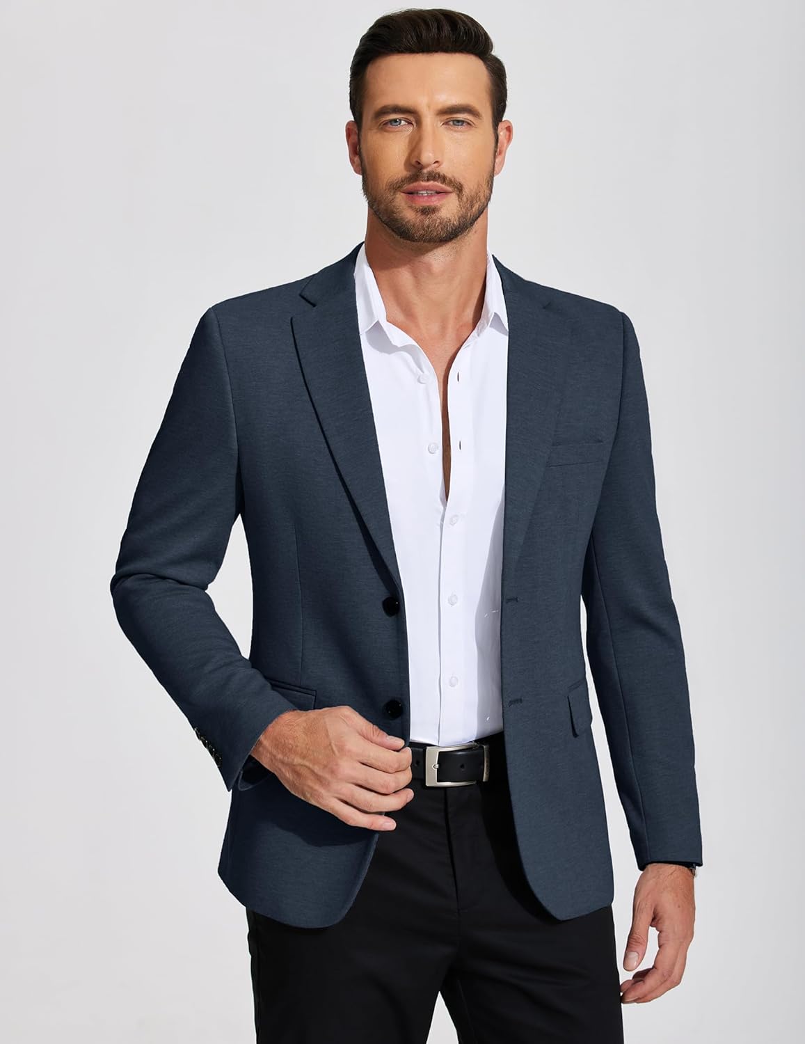 Thumbnail 1 de COOFANDY Men's Casual Knit Blazer Sport Coat — Lightweight, Two-Button Jacket