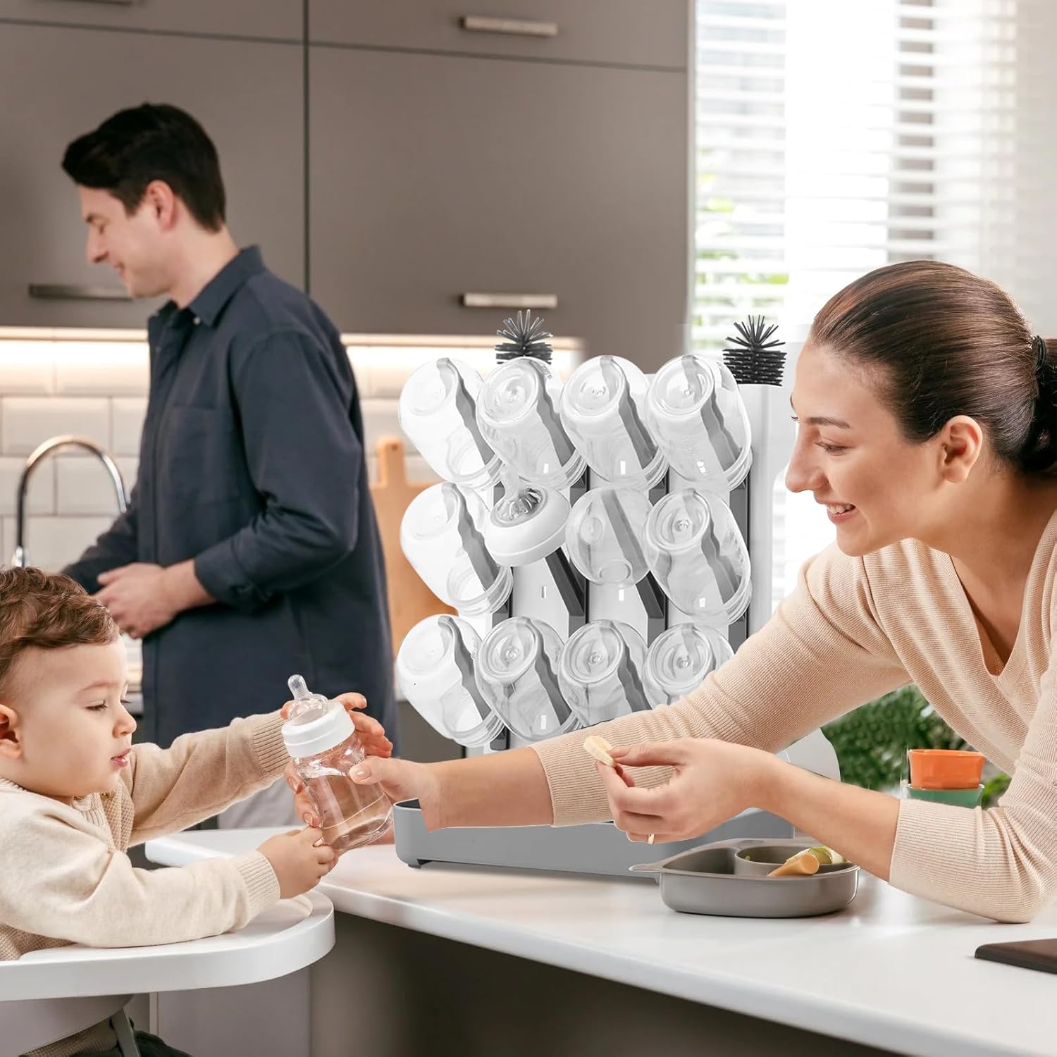 Thumbnail 5 de Parsuko Baby Bottle Drying Rack – Large, Removable Vertical Dryer for Bottles, Nipples and Accessories