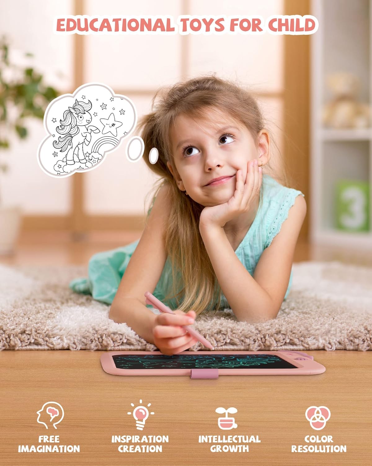 Thumbnail 2 de 10-Zoll LCD-Schreibblock Rosa