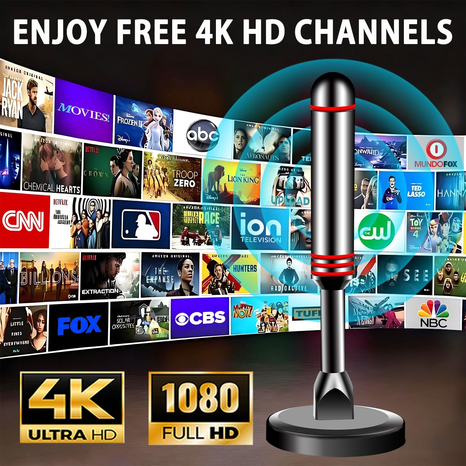 Detalle 2 de 2025 Digital Indoor TV Antenna — 360° Reception