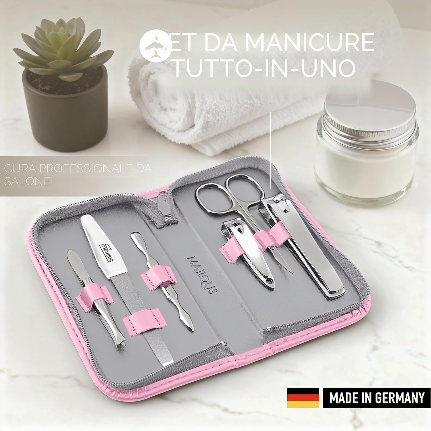 Thumbnail 4 de Solingen Set manicure da uomo e donna – Kit professionale da 6 pezzi con custodia viaggio